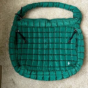 Free People Quilted Carryall Bag, Fuji Jade, Excellent condition, never used